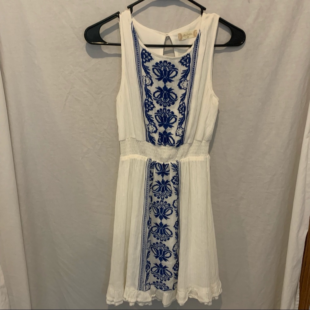 Altar’d state short dress dark blue & white